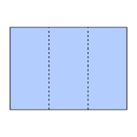 ジャバラ3つ折りは長辺を3等分してZ字型に折ります