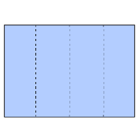 要将观音折成四折，请将长边的两端向内折叠，然后对折。