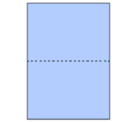 对于 DM 6 折叠，将长边对折，然后将其折叠成 3 卷。